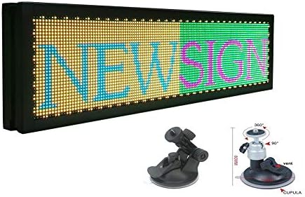 Programlanabilir LED İşareti Araba Arka Cam için 21x6 inç Mesaj LED Ekran Kartı 12-24V Destek Kaydırma Metin, Görüntü,