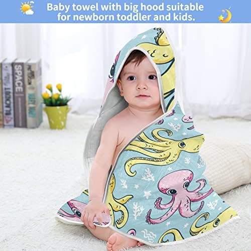 vvfelıxl Bebek banyo havlusu, Ahtapot Kapşonlu bebek havluları, Emici Yürümeye Başlayan Havlu Bebek, Pamuk Yumuşak
