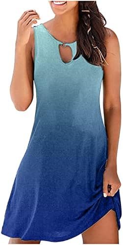 lczıwo kadın Yaz Elbiseler 2023 Gül Baskı Kolsuz Gömlek Sundress Casual Gömme Kısa Plaj Tankı Elbise