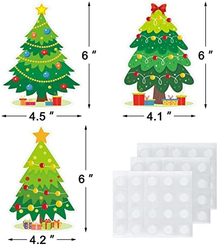 45 Adet Noel Ağacı Kesikler Bülten Tahtası Süslemeleri Çift Taraflı Kış Sınıf Ev Dekor