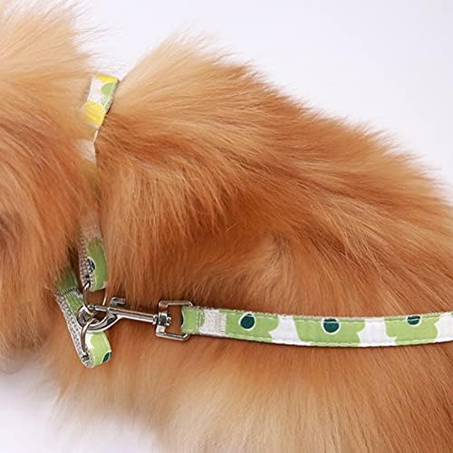 1 Takım Pet çekme halatı Yumuşak Ayarlanabilir Naylon Pet Köpek göğüs kemeri Yaka Demeti Tasma Açık Yeşil 1 cm